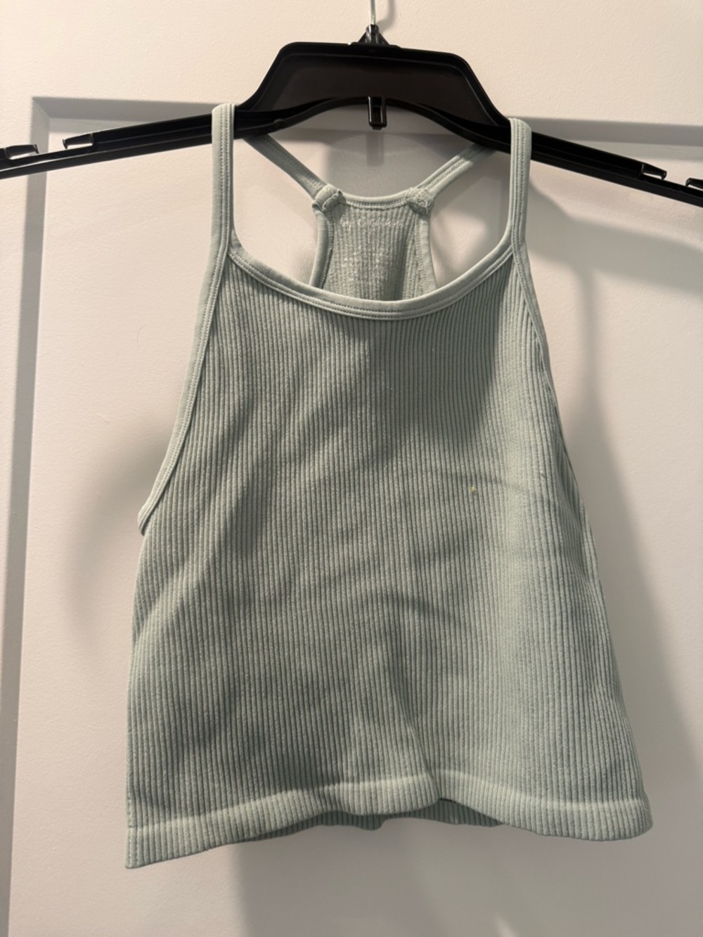 Ribbed Racerback Crop Tank - Light Mint
